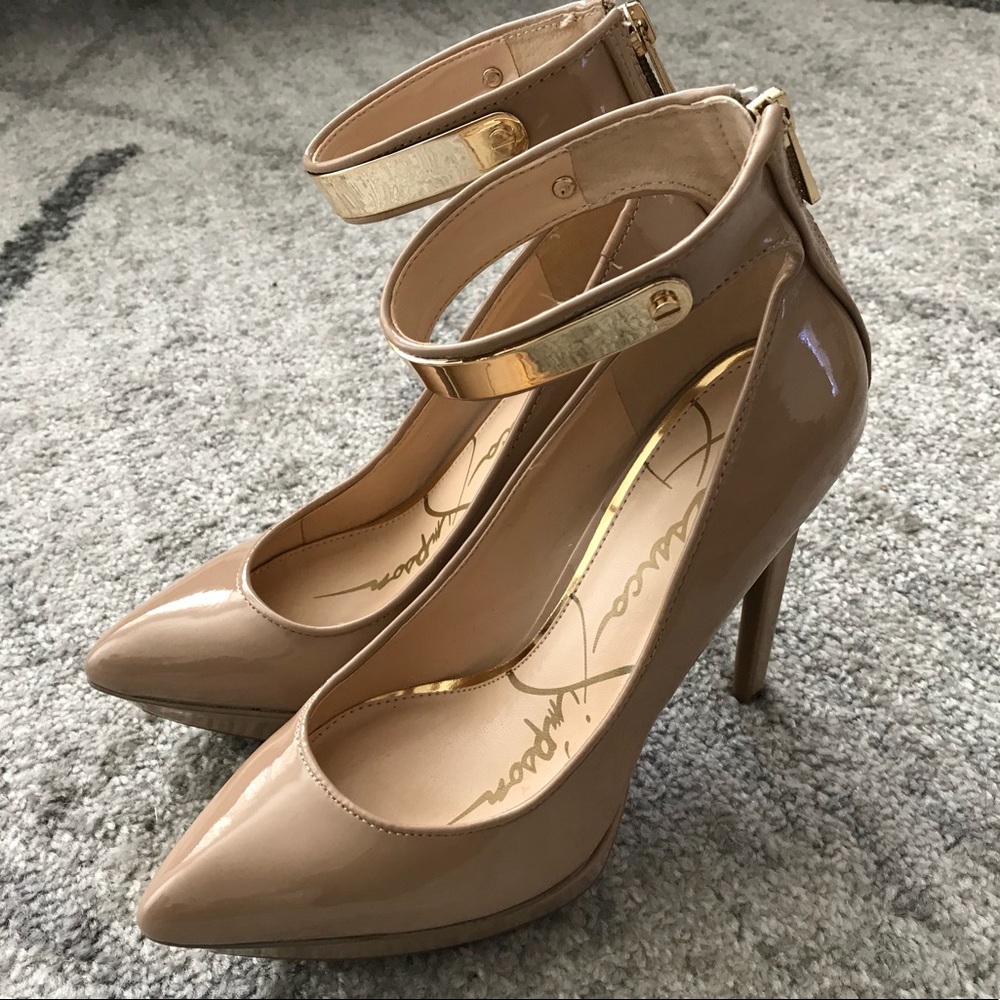 Jessica Simpson Nude Patent Leather Shoes 7.5m